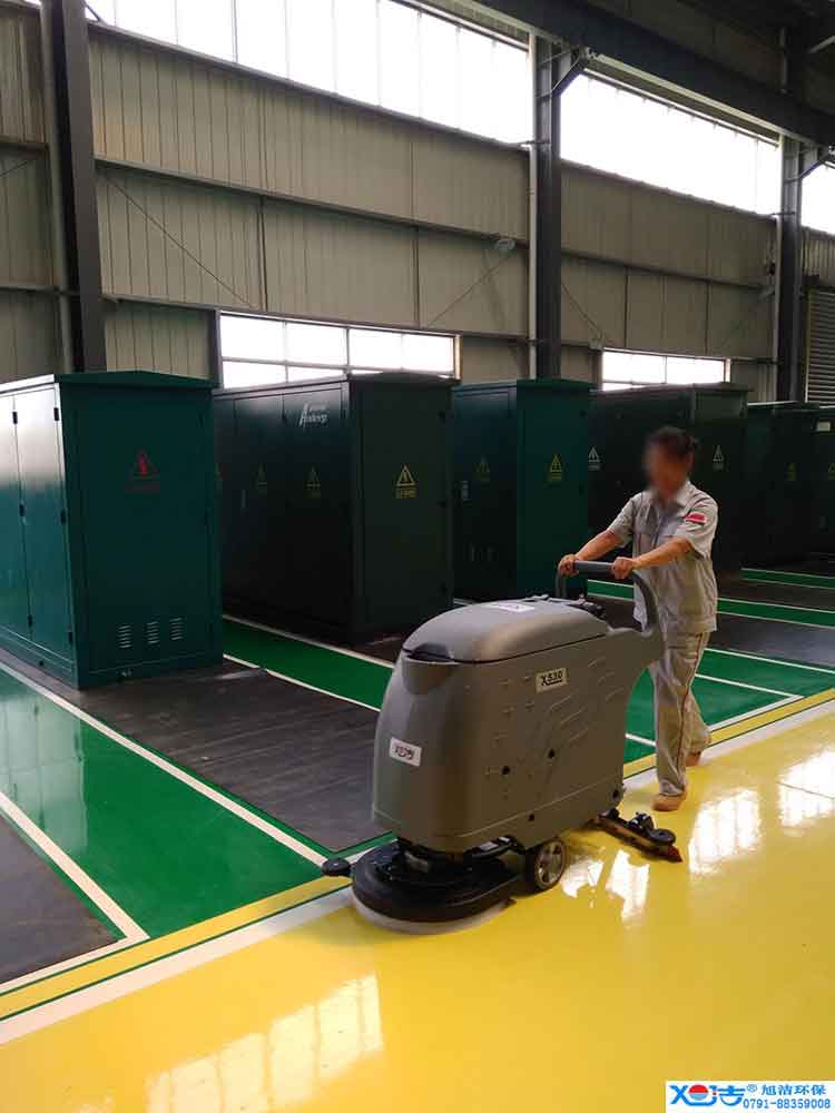 旭潔手推式多功能全自動(dòng)洗地機(jī)，工廠(chǎng)生產(chǎn)倉(cāng)庫(kù)工業(yè)洗地機(jī)2